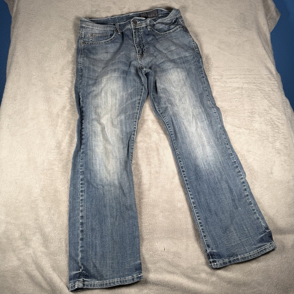 AXEL Men's‎ Regular Fit Straight Blue Light Wash Denim Jeans Regular